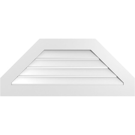 Ekena Millwork Octagonal Top Surface Mount PVC Gable Vent: Functional, w/ 3-1/2"W x 1"P Standard Frame, 42"W x 18"H GVPOT42X1801SF